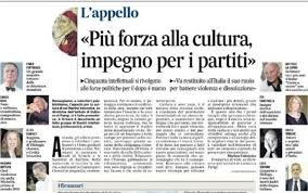 Appello per la cultura27/02/2018 di Alberto Saravalle.